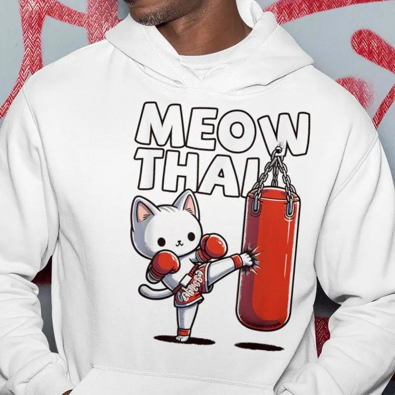 Muay Thai Cat Meow Thai Thai Boxing For Youth Muay Thai Hoodie