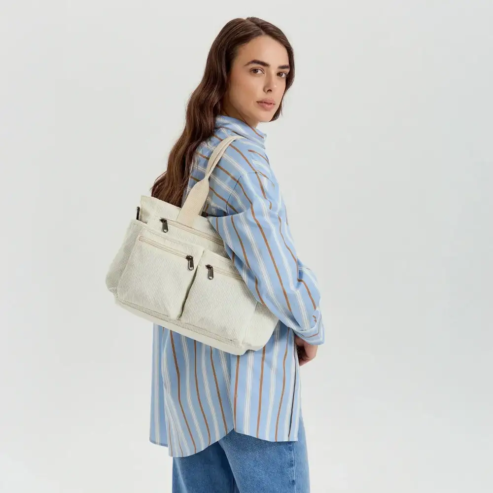 Open Top Crochet Crossbody Bag