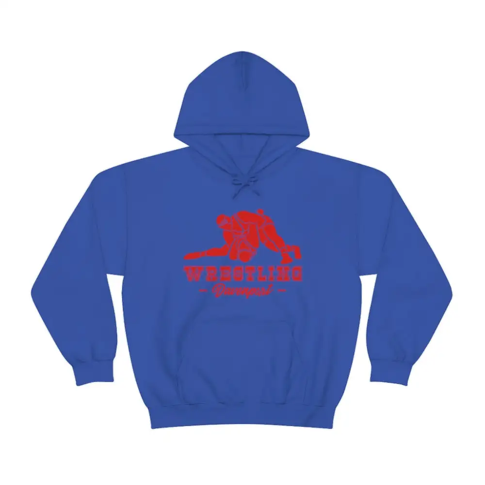 Everyday Retro Text Wrestling Graphic Pullover Hoodie
