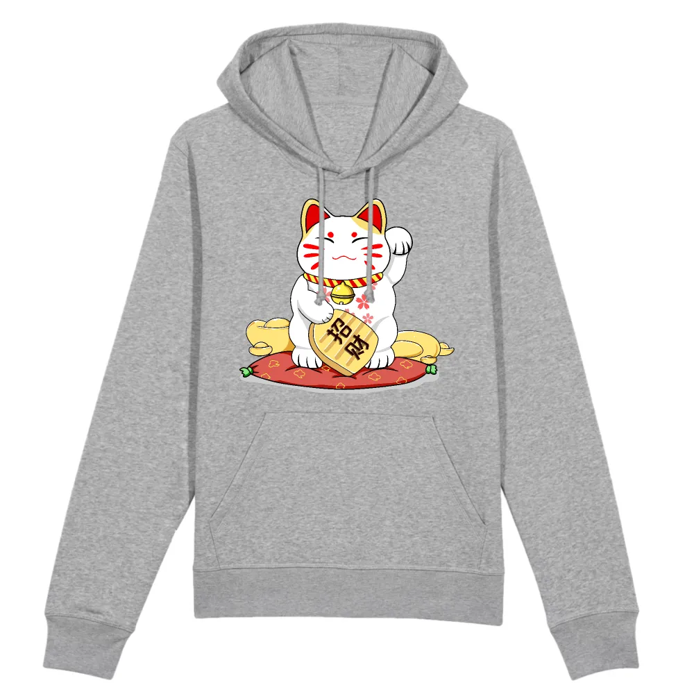 Lucky Cat Graphic Pullover Hoodie