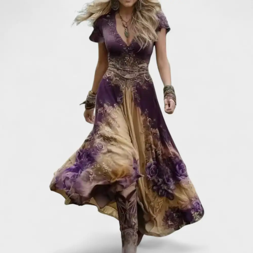 Floral Boho Flowing Casual Dress