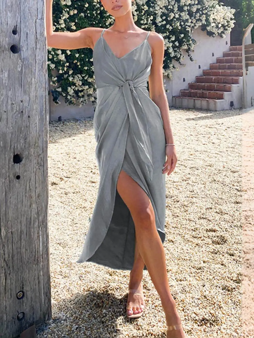 Stylish Strappy Halter Dresses Midi Dress