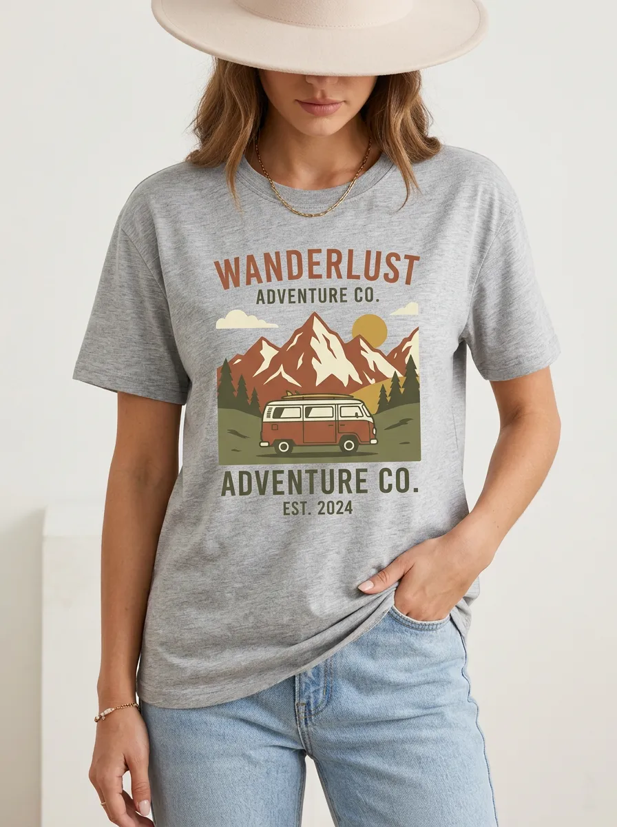 Women's Mountain Van Wanderlust Graphic T-Shirt