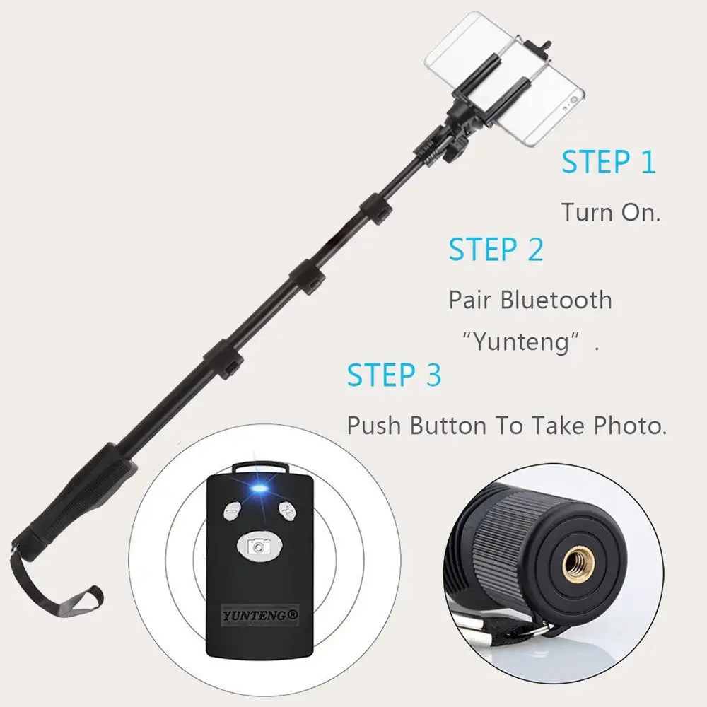 Selfie Monopod with Bluetooth Remote - YT-1288
