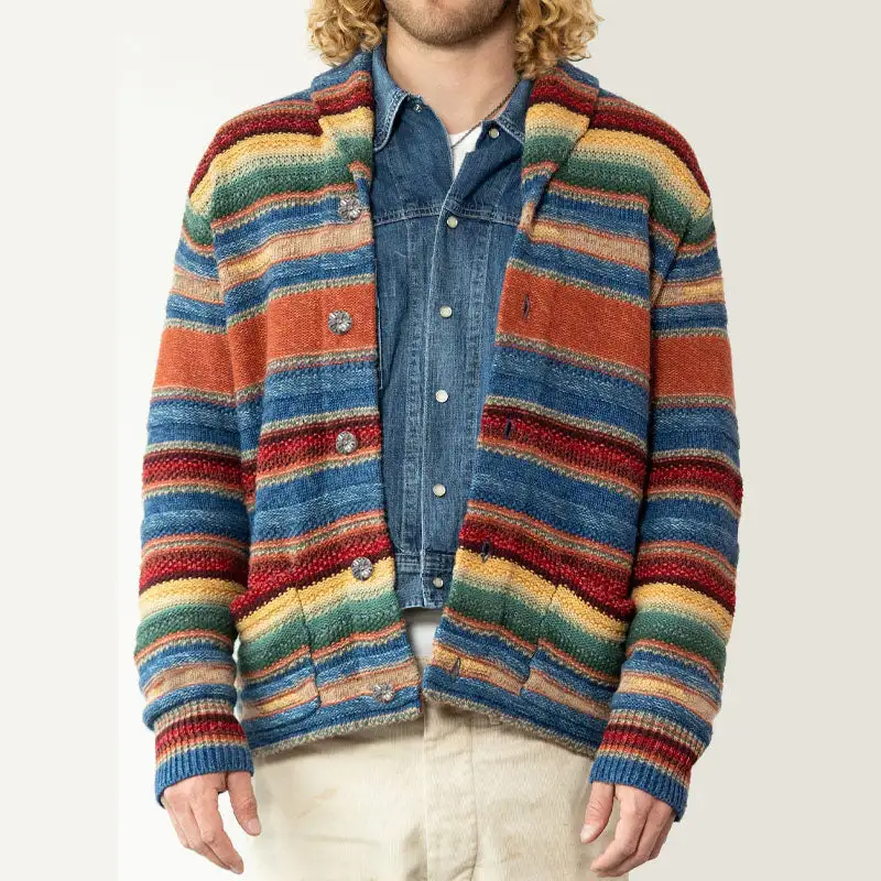 Buttoned Lounge Jacquard Cardigan