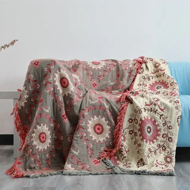 Tassel Boho Cotton Decorative Throw Blanket