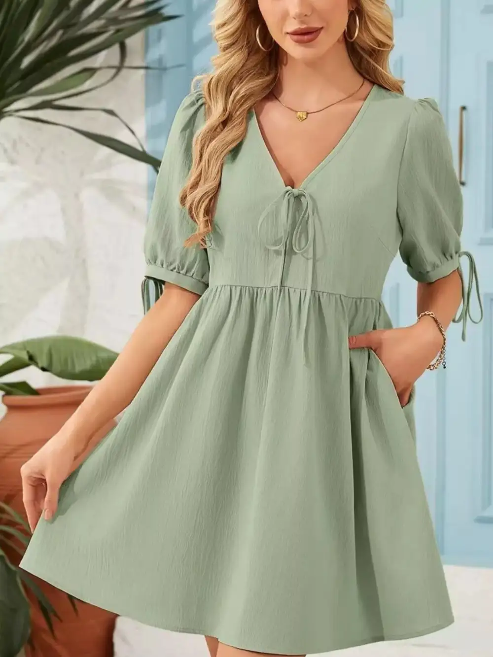 Elegant A Line Mini Dress