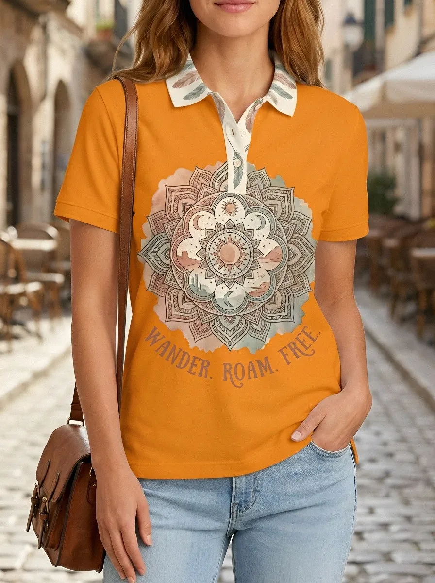 Boho Wanderer Mandala Casual Shirt
