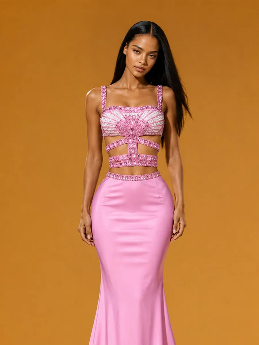 Seraphina Rhinestone Two Piece Set