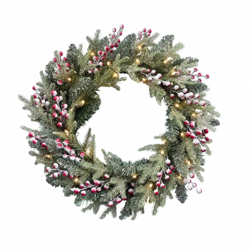 Berry Accent Prelit Wreath