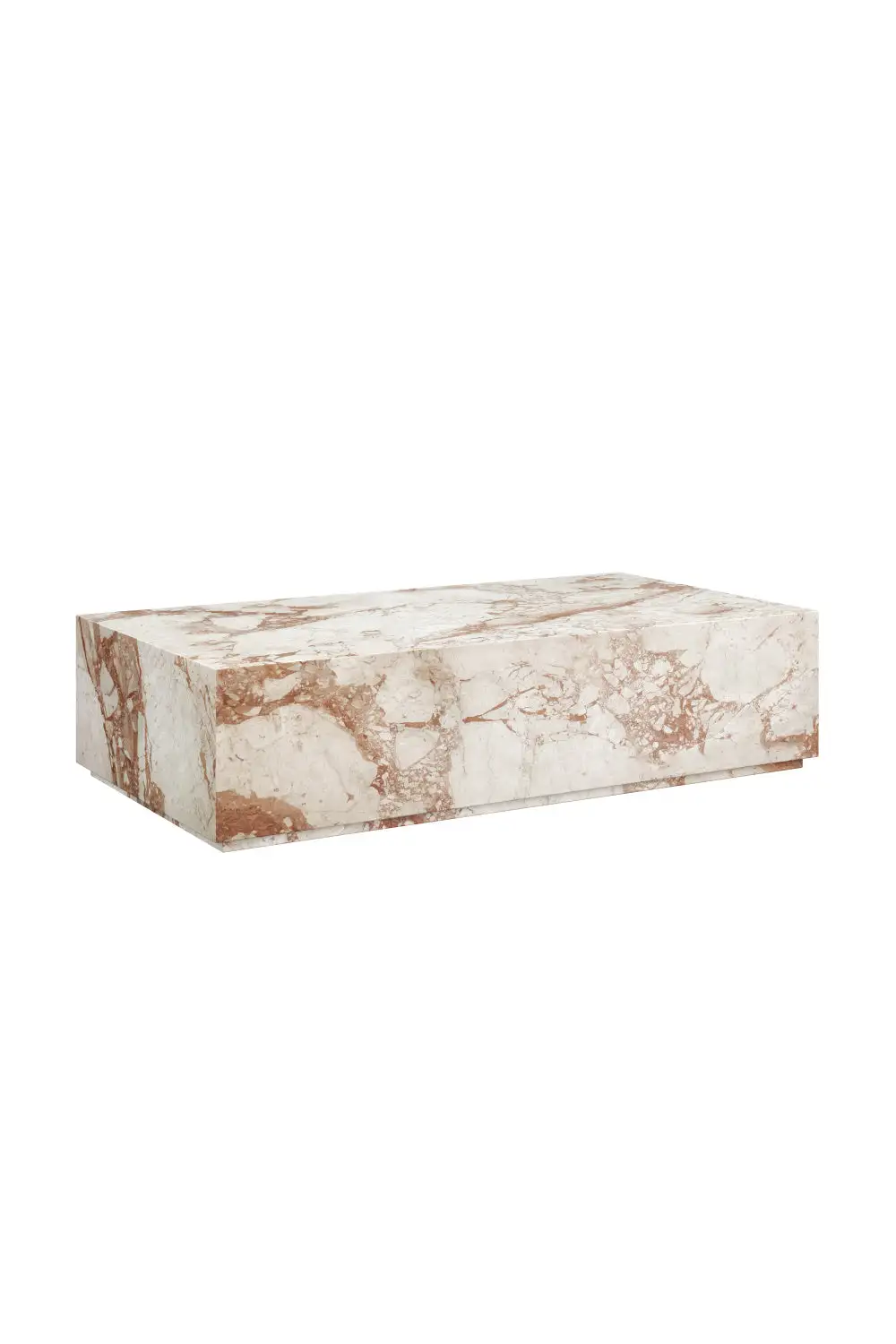 Sculptural Breccia Marble Coffee Table