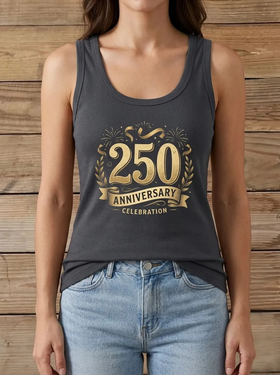 Women's 250th Anniversary Gold Laurel Printed Tank Top