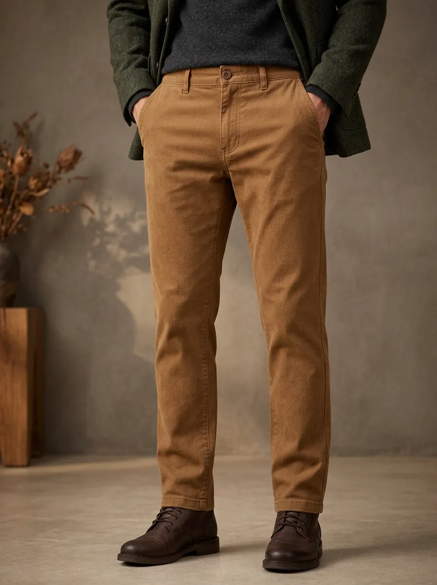 Men's Autumn Winter Comfort-Fit Chino Pants