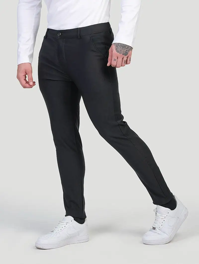 Black Slim Fit Stretch Pants