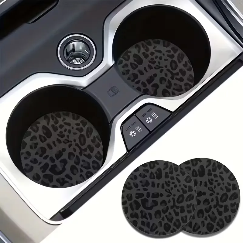 Leopard Print Car Coasters