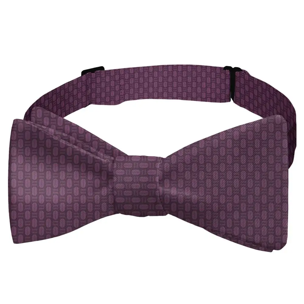 Faux Weave Pattern Bow Tie
