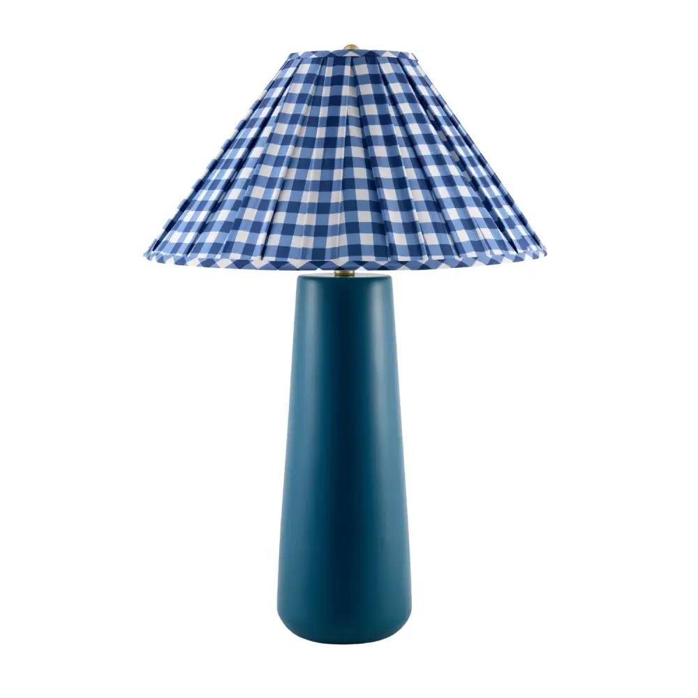 Art Deco Modern Ceramic Metal Linen Table Lamp