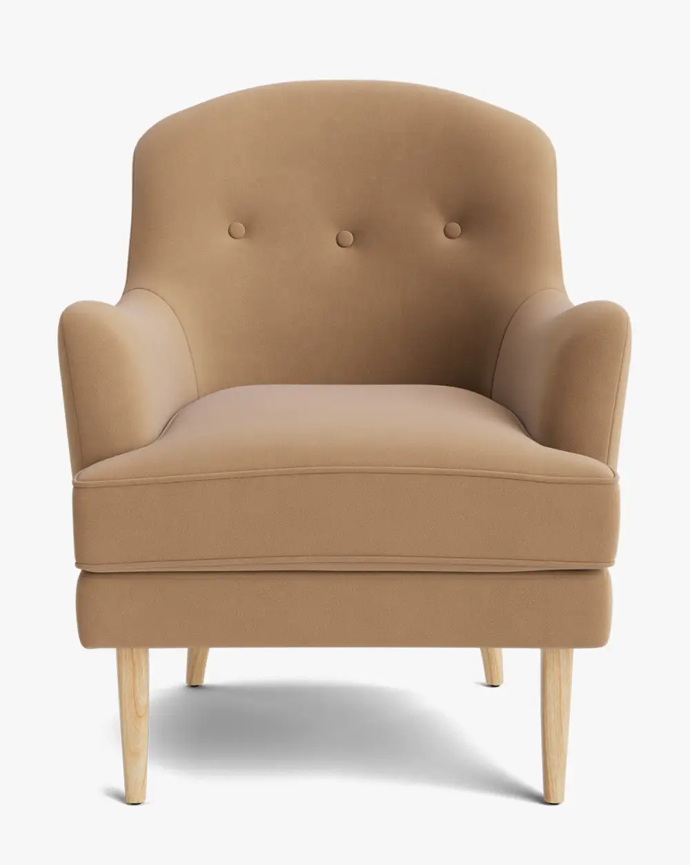 Tufted Wood Lounge Chair
