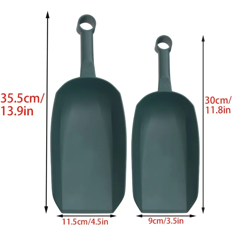 2 Pcs Plastic Garden Scoop Shovel