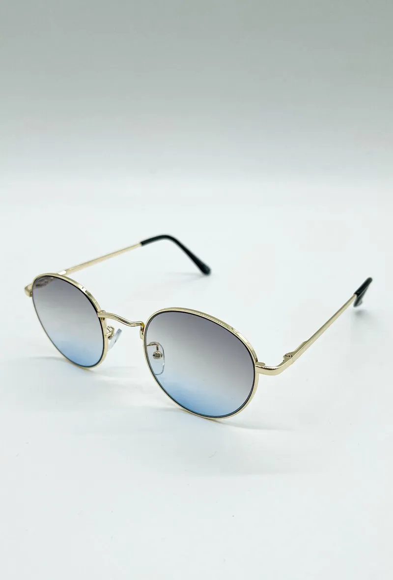 Metal Round Frame Sunglasses
