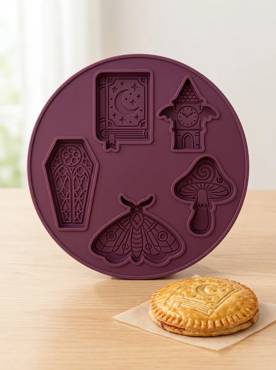 Halloween Gothic Moth Coffin Silicone Pie Mold