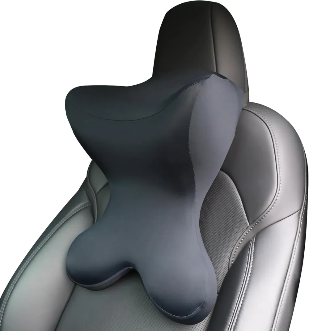 Car Neck Pillow for Driving Car Headrest Pillow Soft Memory Foam Neck Pillow for Car with Adjustable Strap and Removable Cover, Ergonomic Design for Car, Office Chair, Gaming Chair