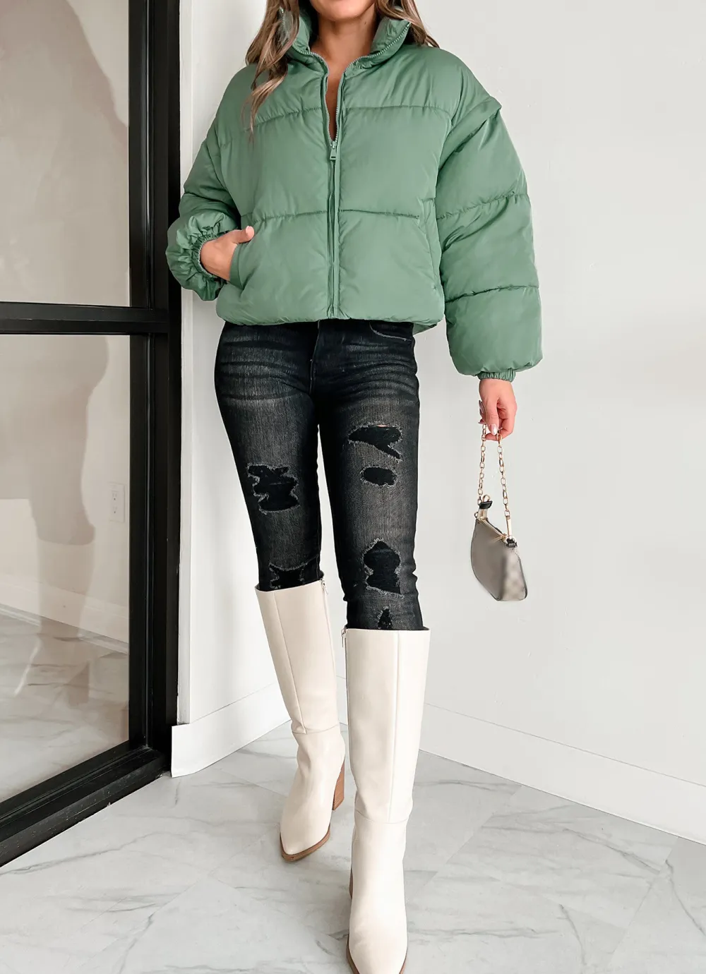 Detachable Sleeve Puffer Jacket