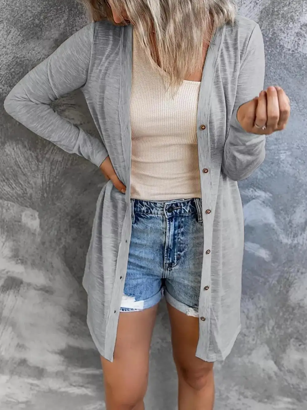 Lightweight Button-Down Cardigan