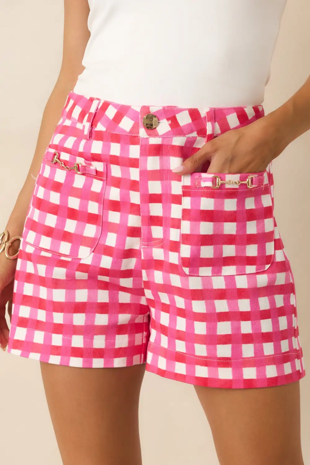 Gingham Cool Casual Shorts