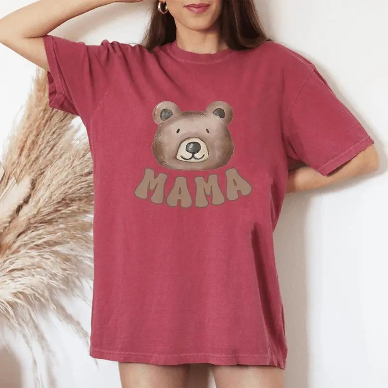 Mama Teddy Bear 1St Birthday Boy Girl Family Matching Party Women's Oversized Comfort T-Shirt