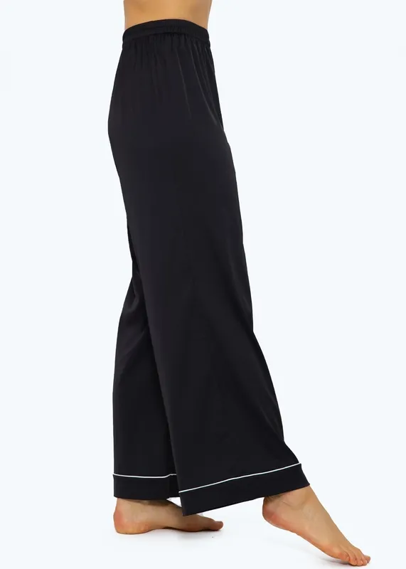 Black Satin Everyday Pants