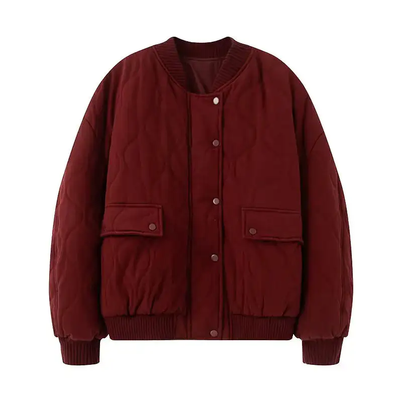 Quilted Flap Pocket Bomber Jacket