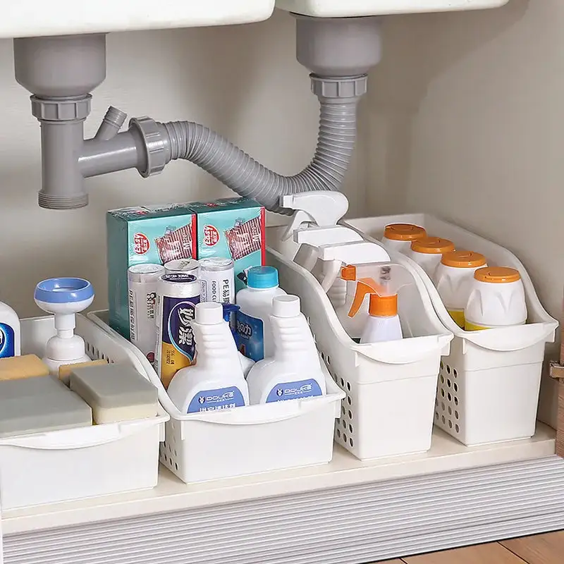 Single Stackable Sink Home Storage Rack