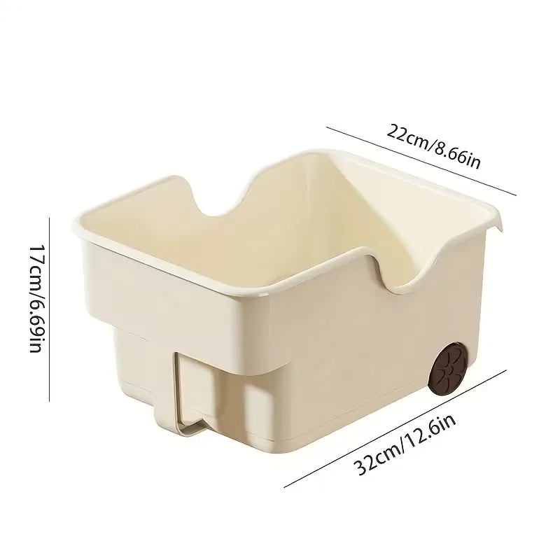 Rolling Plastic Storage Bin