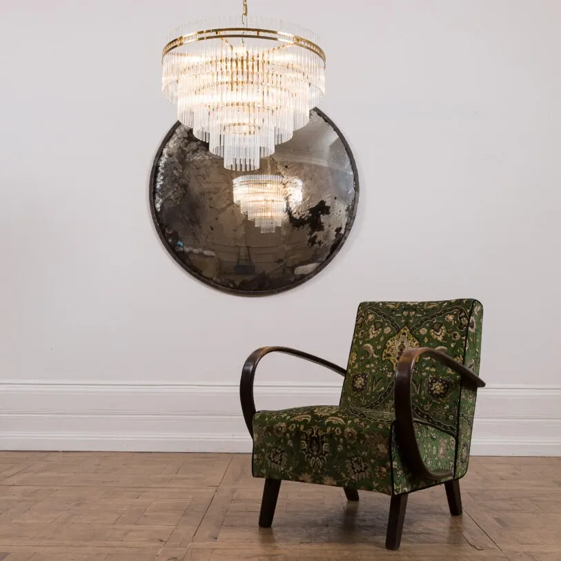 Art Deco Glass Rod Chandelier