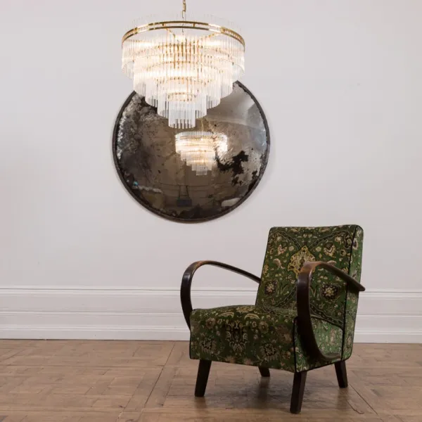 Art Deco Glass Rod Chandelier