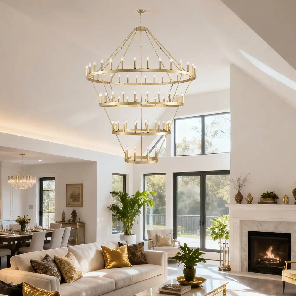 Industrial Farmhouse Metal Chandelier Light