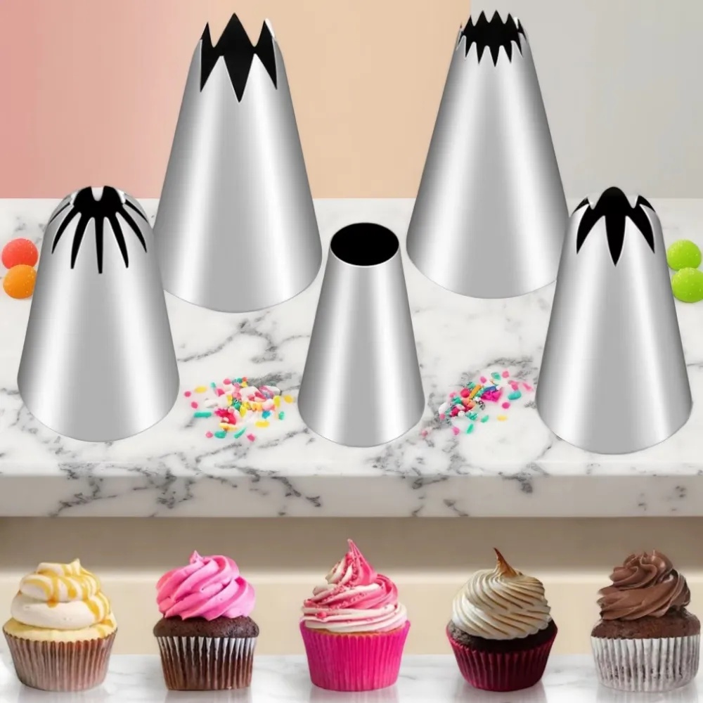 5 Pcs Cake Decorating Nozzles