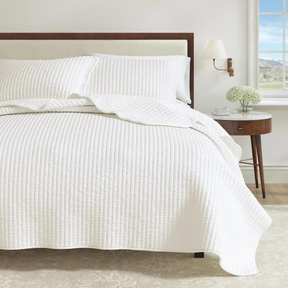 Modern Solid Quilt Bedding Set