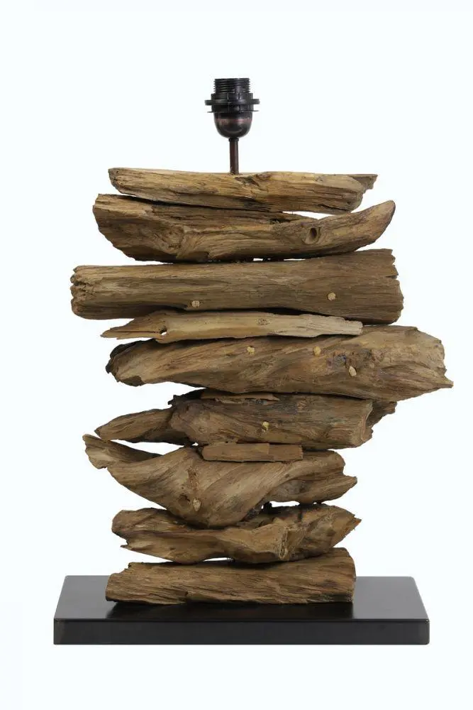Fir Wood Cabin Table Lamp
