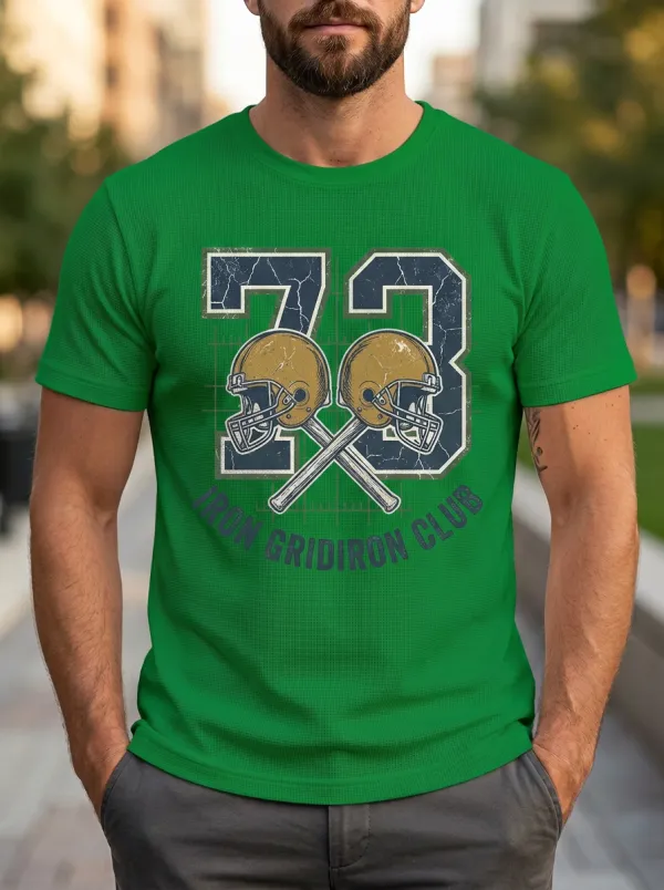 Men's Classic Gridiron Iron Helmet T-Shirt