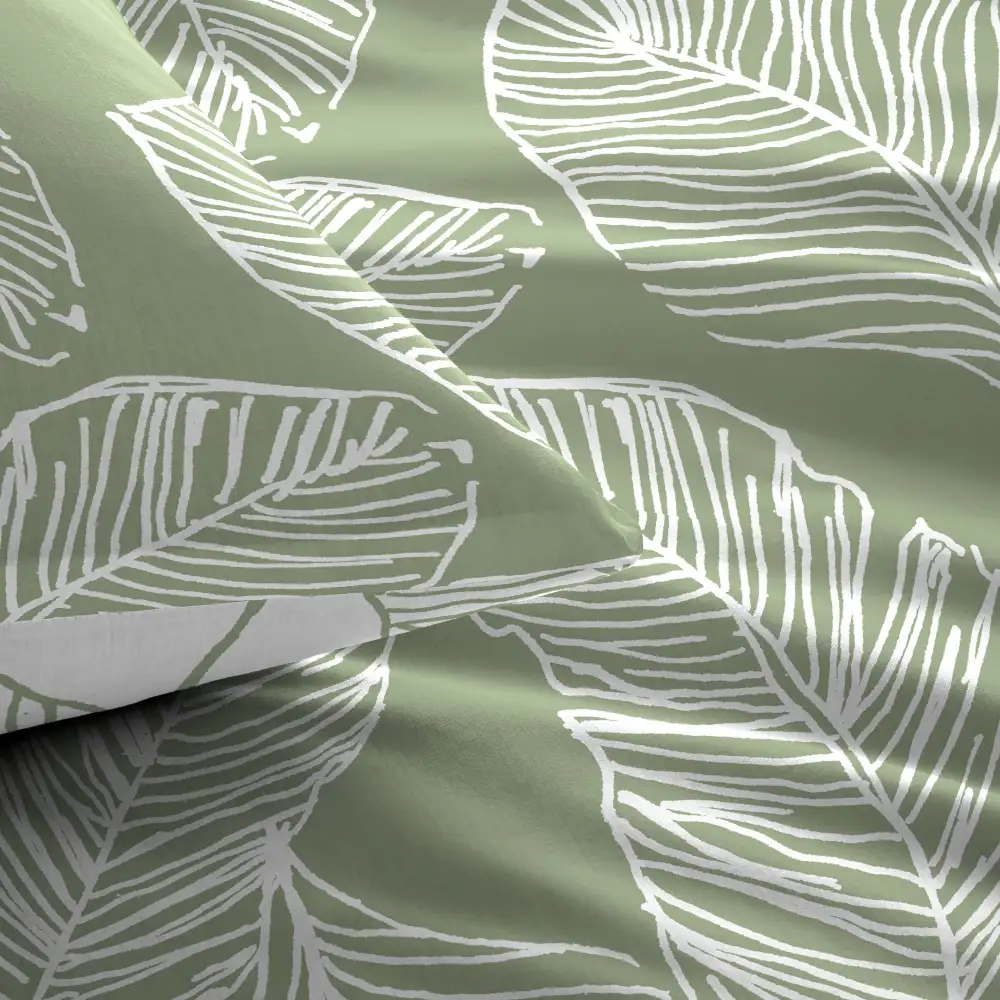 Refined Bedroom Reversible Botanical Polycotton Duvet Cover Set