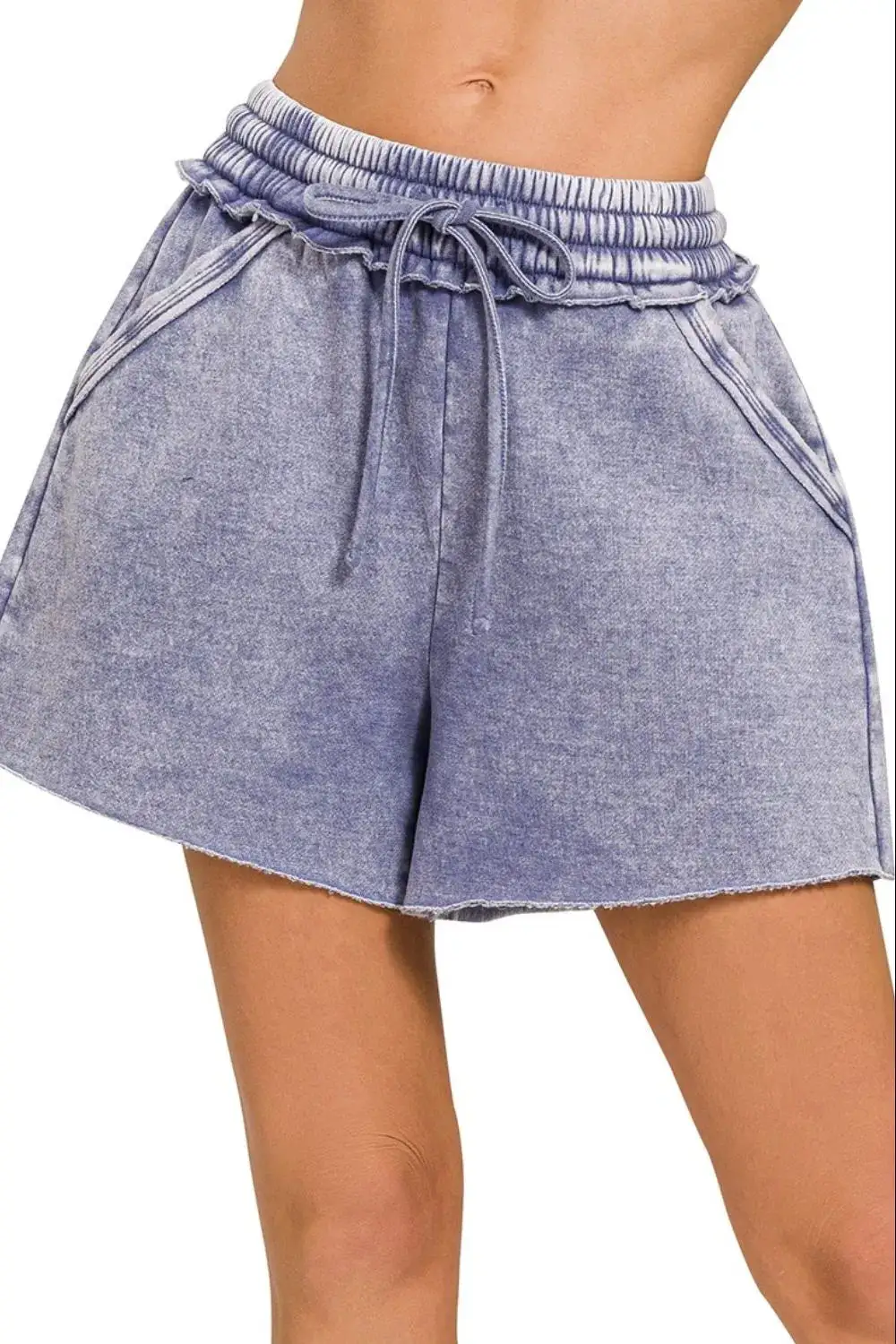 Boutique Drawstring Pocket Detail Shorts