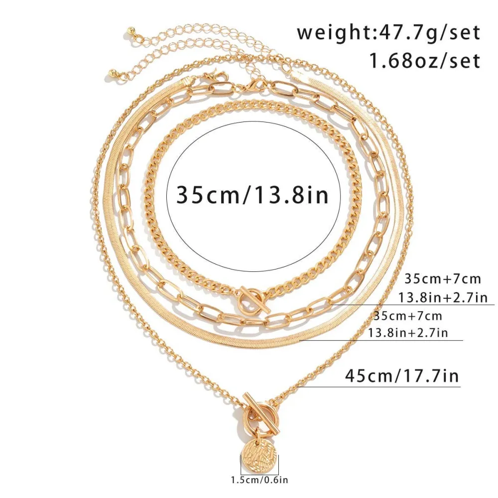 Polished Etched Necklace
