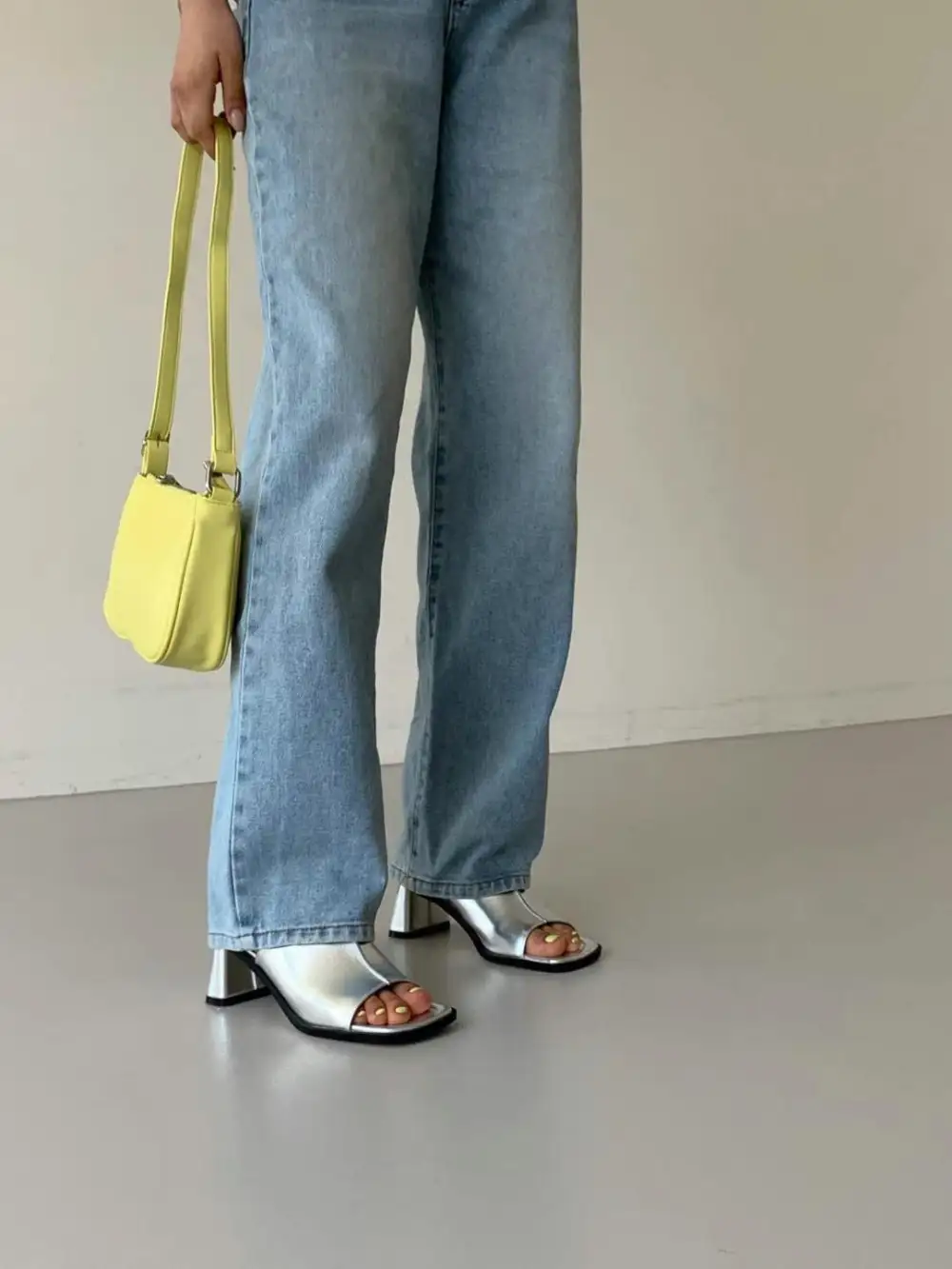 Faux Leather Heeled Sandals