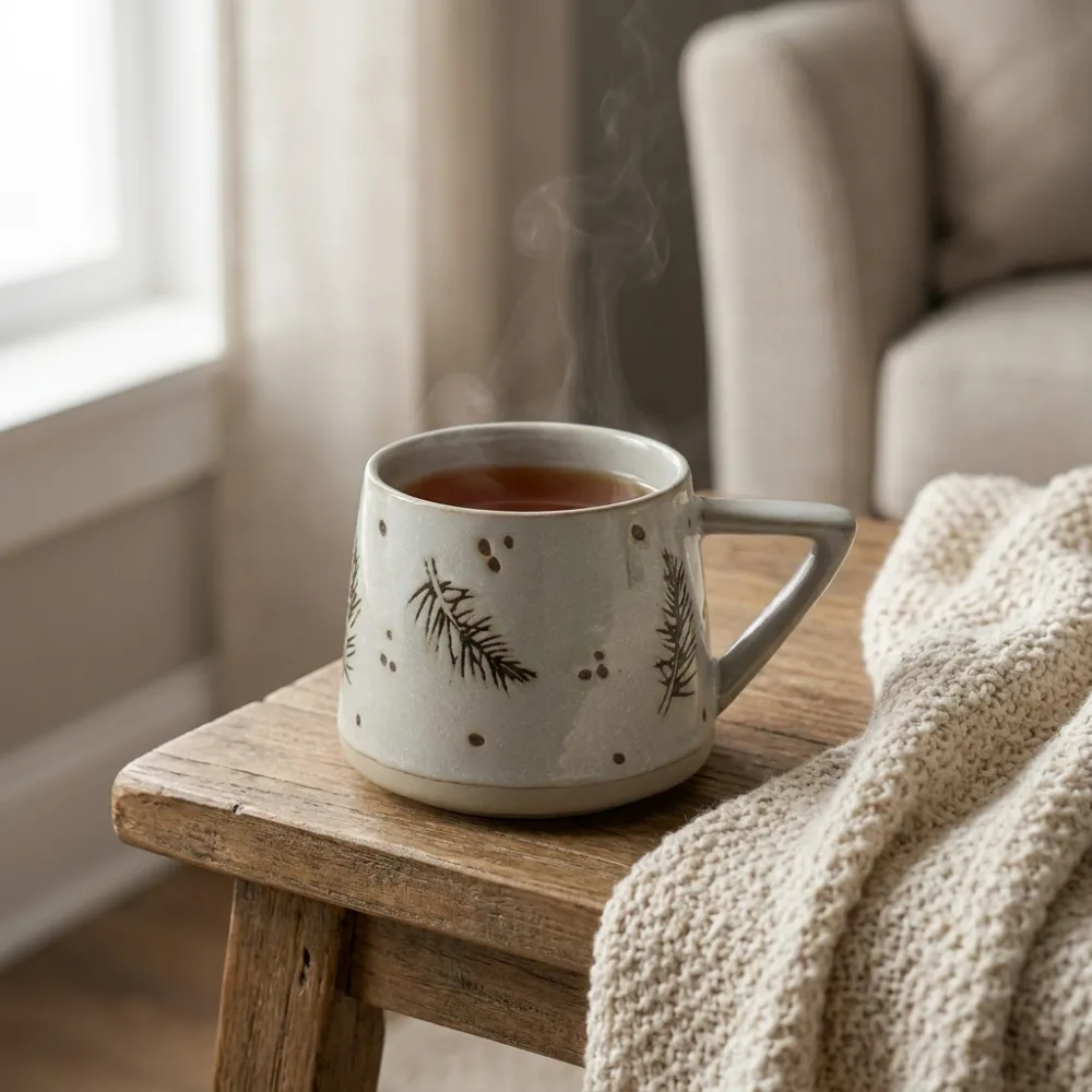 Botanical Ceramic Coffee Mugs