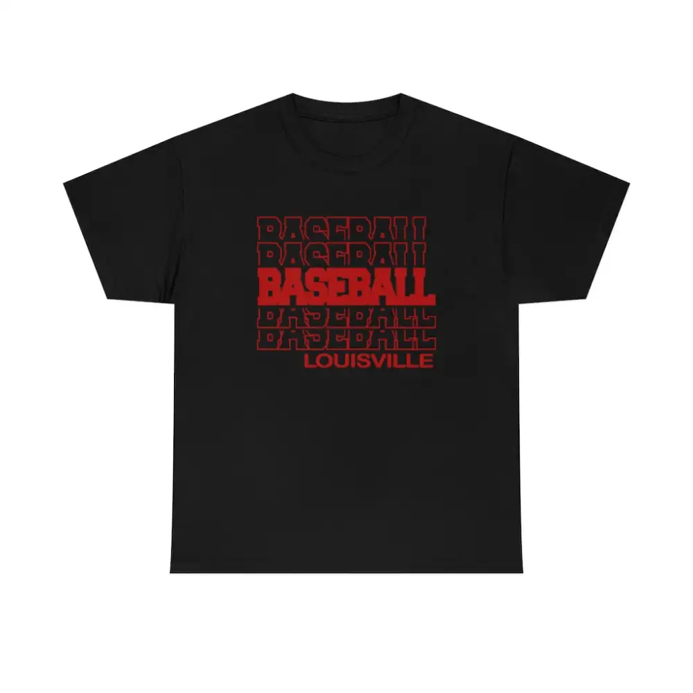 Baseball Louisville in Modern Stacked Lettering T-Shirt