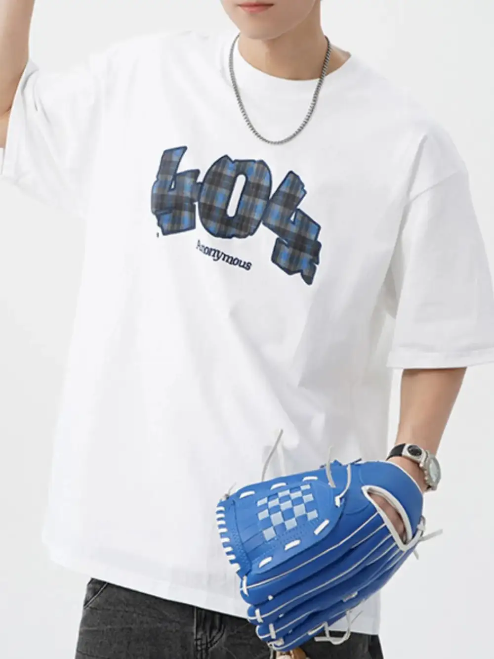 Woven Crew Neck Half Sleeve Tee