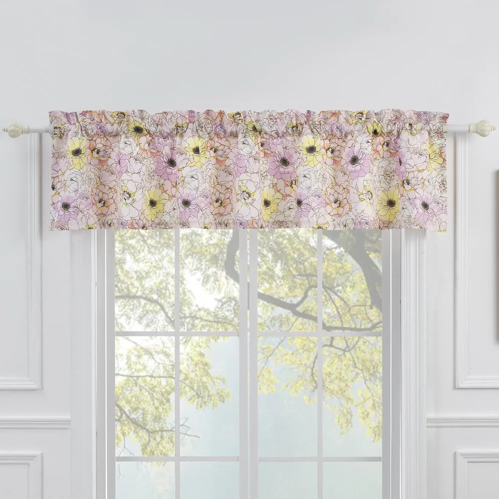 Polyester Watercolor Rod-Pocket Valance