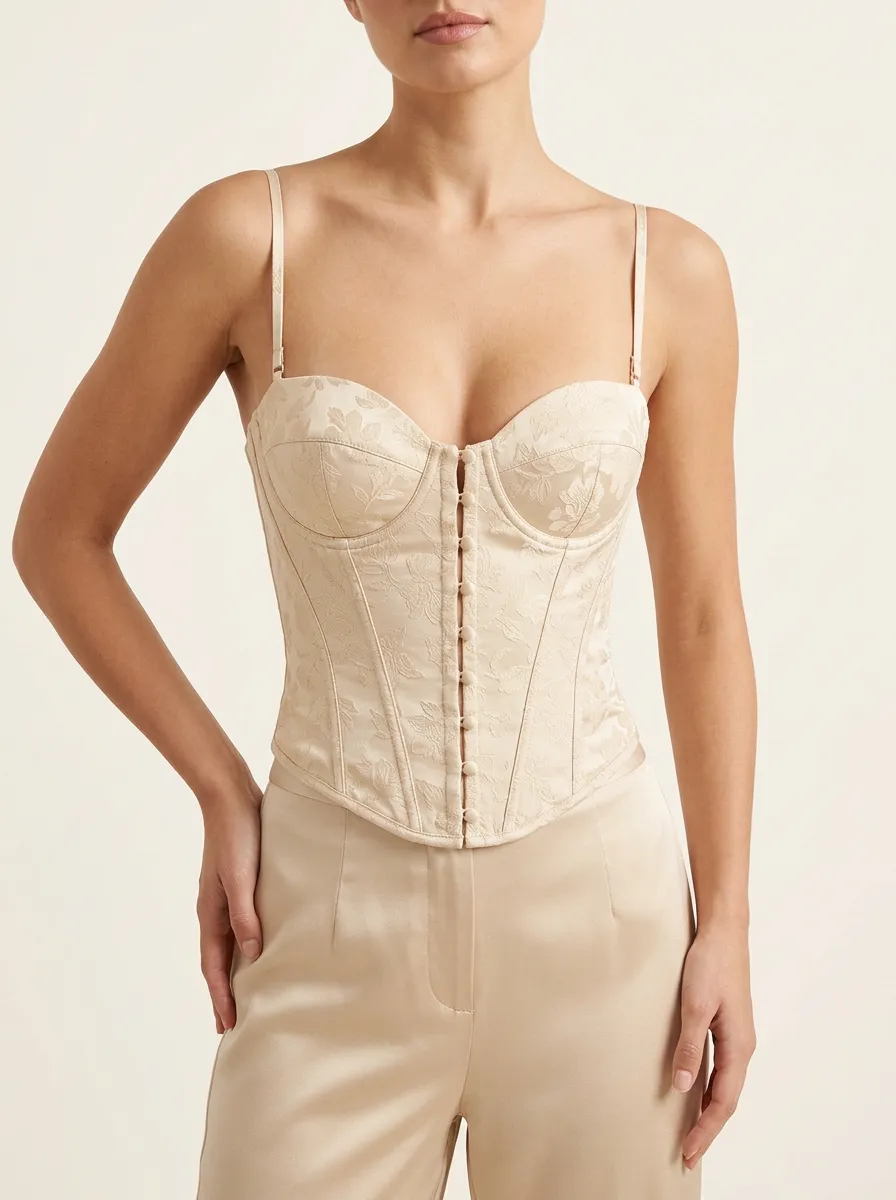 Elegant Floral Women's Corset Top